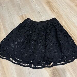 Elegant Black Lace Skirt